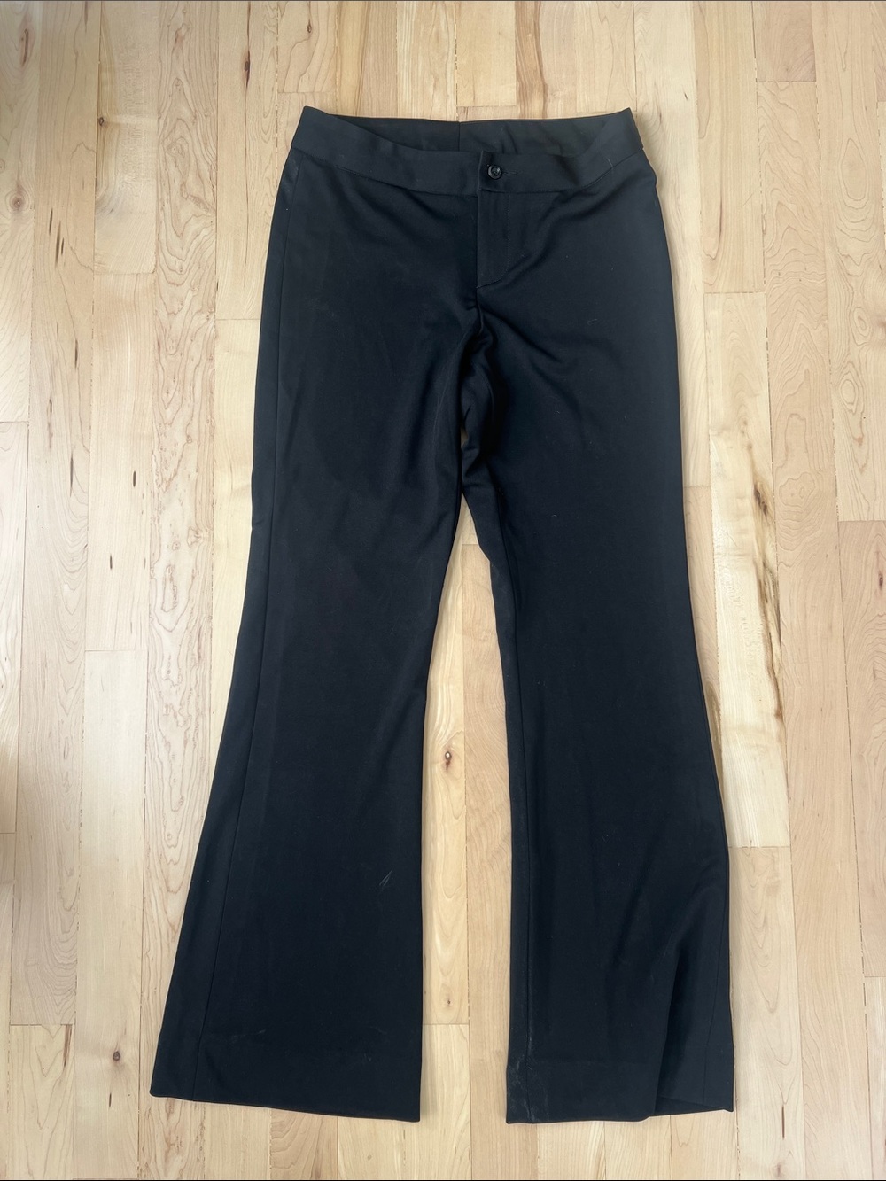 Woman’s Low Waist Black Straight Leg Dress Pants